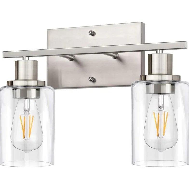 Brushed Nickel Wall Lights Bathroom - Clowas