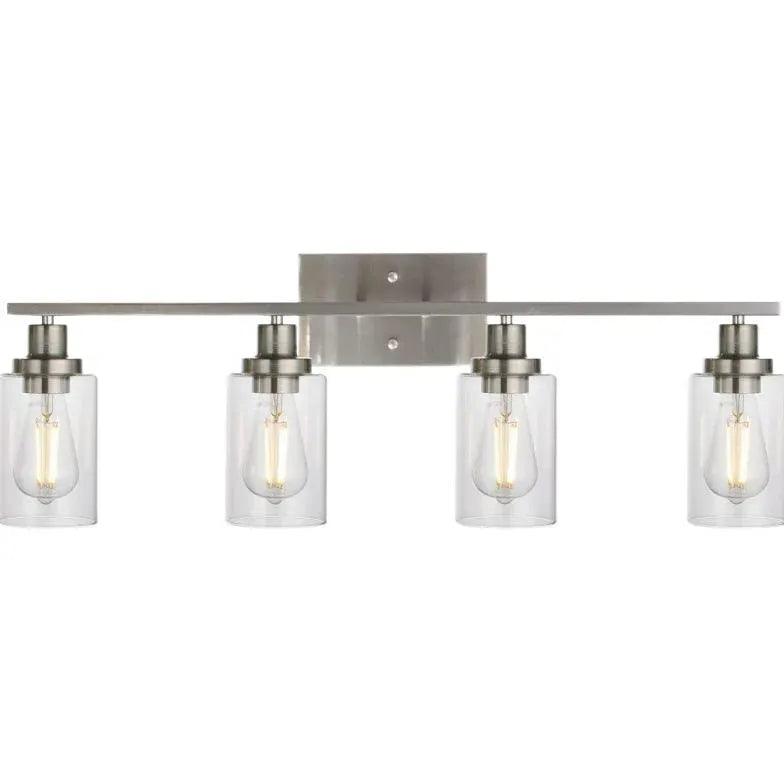 Brushed Nickel Wall Lights Bathroom - Clowas