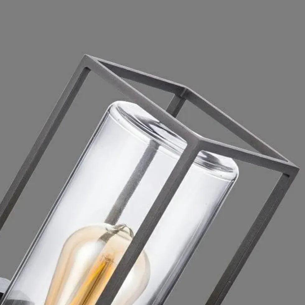 Black Rectangular Frame Outdoor Wall Light - Clowas