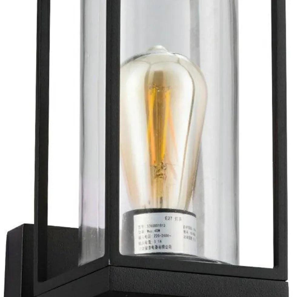 Black Rectangular Frame Outdoor Wall Light - Clowas