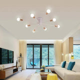 Black Metal Multi-Light Spherical Ceiling Light - Clowas