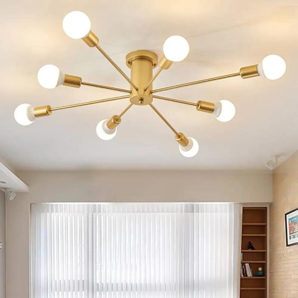 Black Metal Multi-Light Spherical Ceiling Light - Clowas