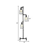 Three-Tier Lantern Design Industrial Floor Lamp - Clowas
