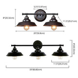 Bowl Shaped Vintage Black Wall Lamps - Clowas