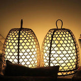 Woven Lantern Design Outdoor Floor Lamp - Clowas