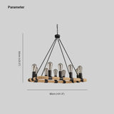 Rectangular Rope Structure Black Industrial Pendant Light - Clowas