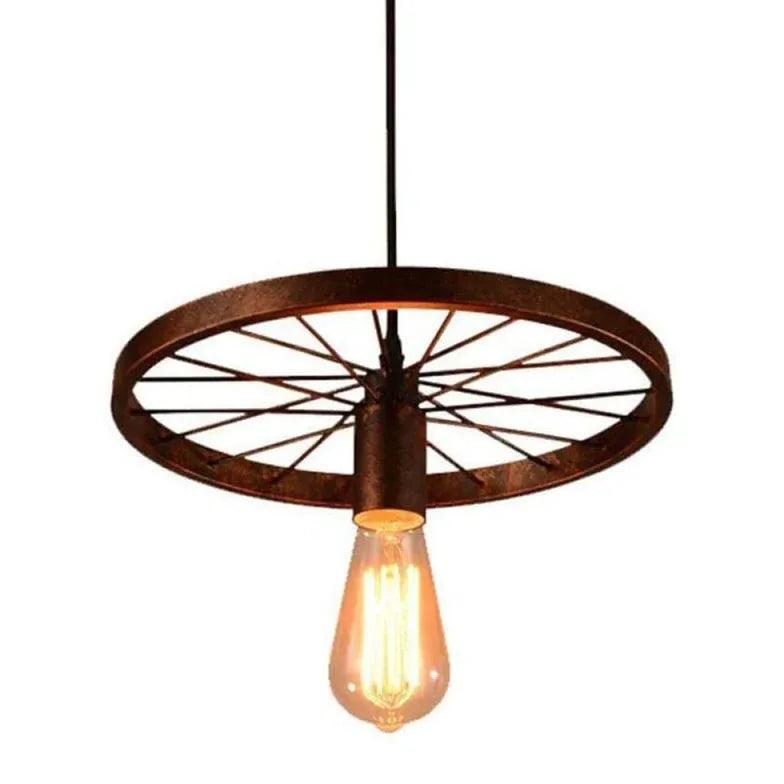 Wheel Design Vintage Industrial Bar Pendant Light - Clowas