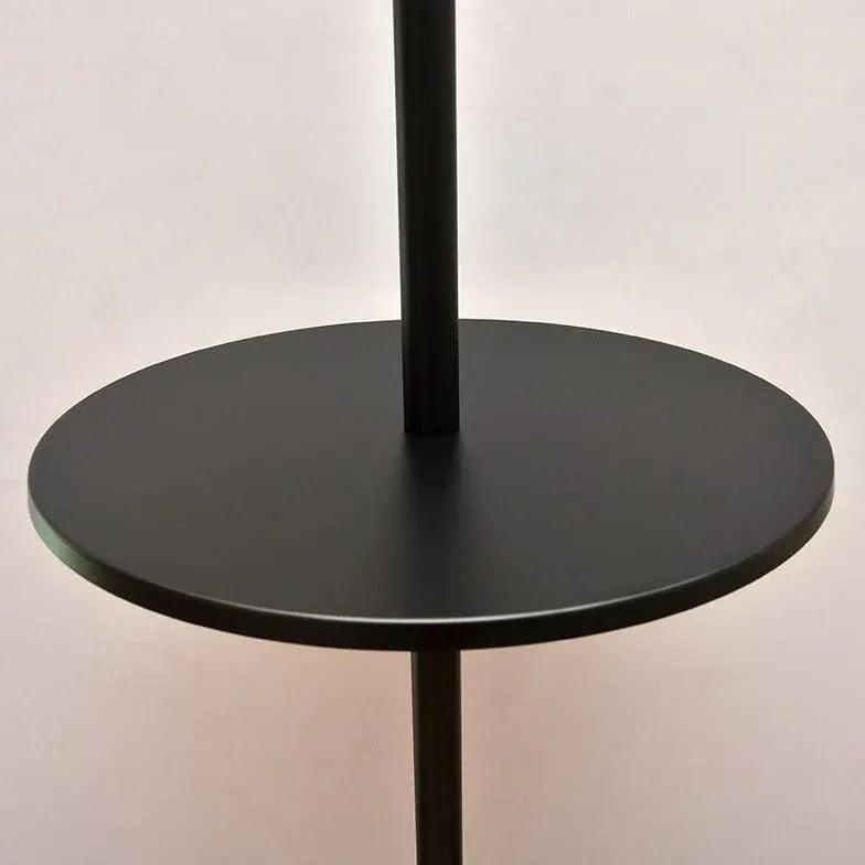 Black Lantern Style with Tray Floor Lamp - Clowas