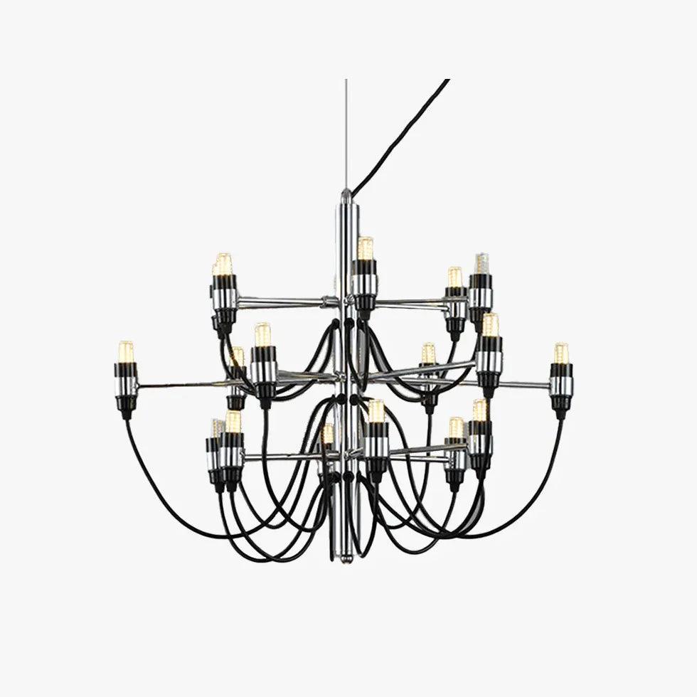 Multi-Arm Design Candelabra Black Industrial Chandelier - Clowas