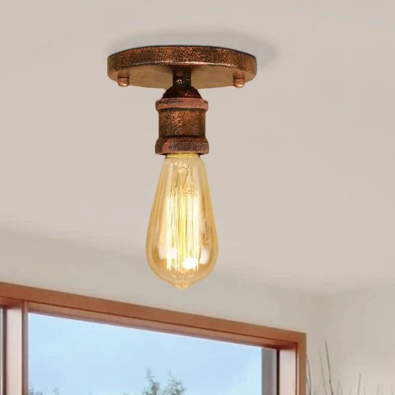 Exposed Bulb Design Recessed Industrial Ceiling Light - Clowas