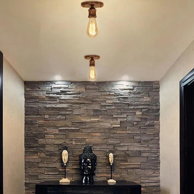 Exposed Bulb Design Recessed Industrial Ceiling Light - Clowas