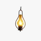 Vintage Oil Lamp-Shaped Glass Pendant Light - Clowas