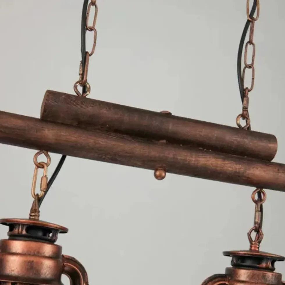 Dual Lantern Design Glass Industrial Pendant Light - Clowas