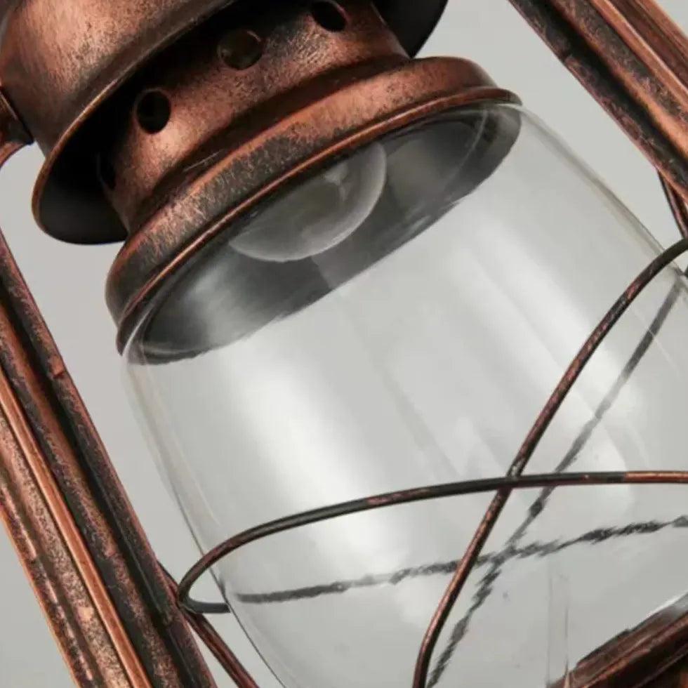 Dual Lantern Design Glass Industrial Pendant Light - Clowas