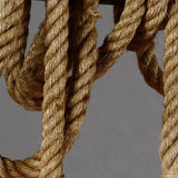 Jute Lantern Design Vintage Wooden Pendant Light - Clowas