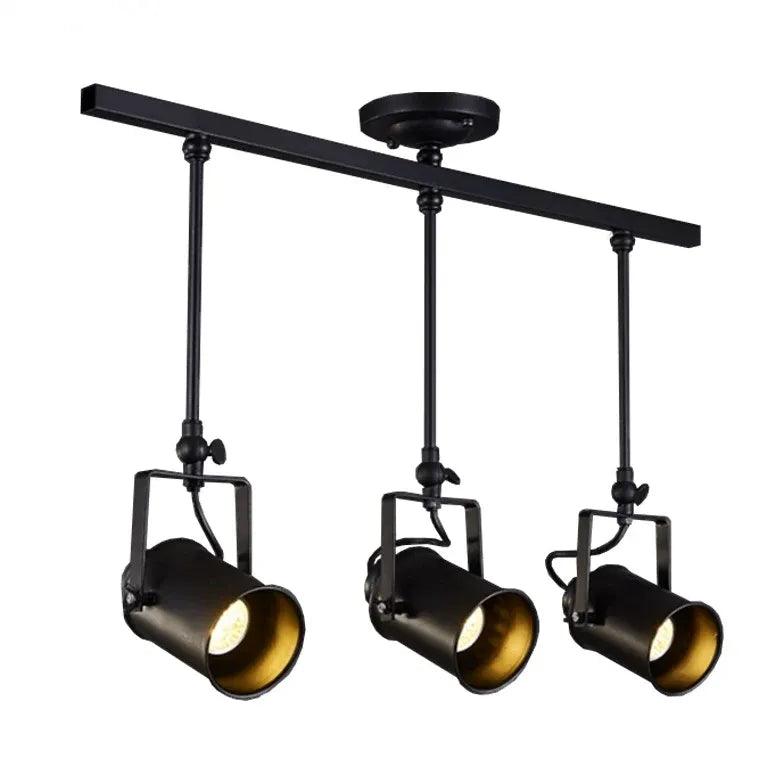 Three-Light Black Metal Ceiling Light - Clowas