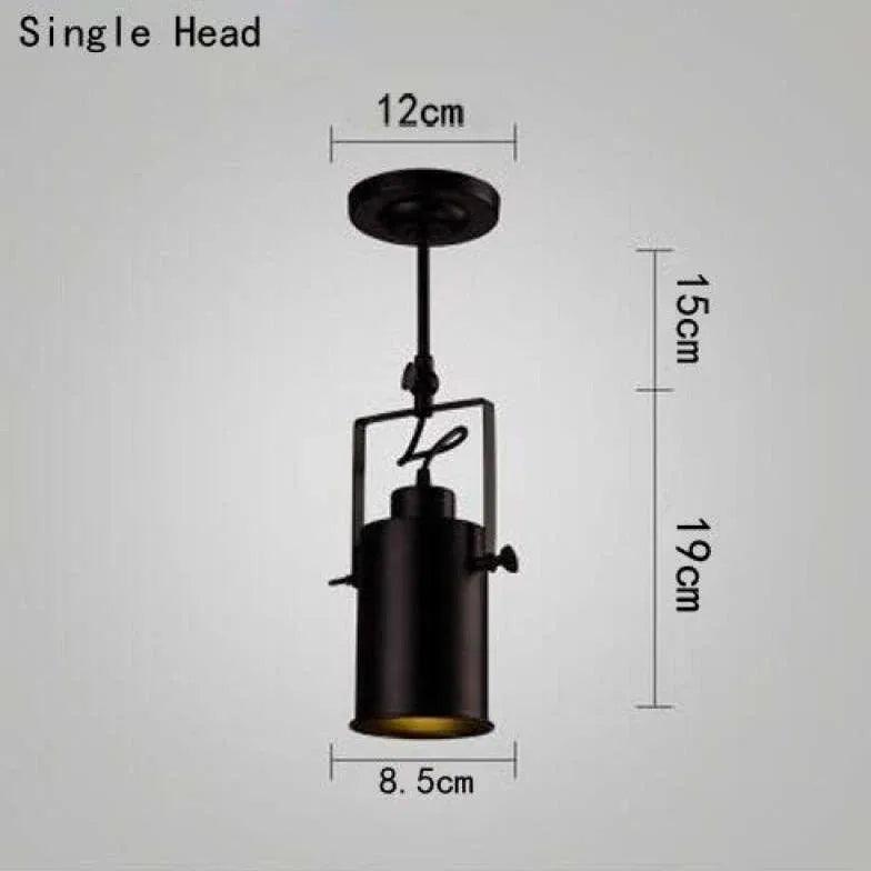 Three-Light Black Metal Ceiling Light - Clowas