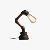 Metal Pipe-Shaped Industrial Style Desk Lamp - Clowas