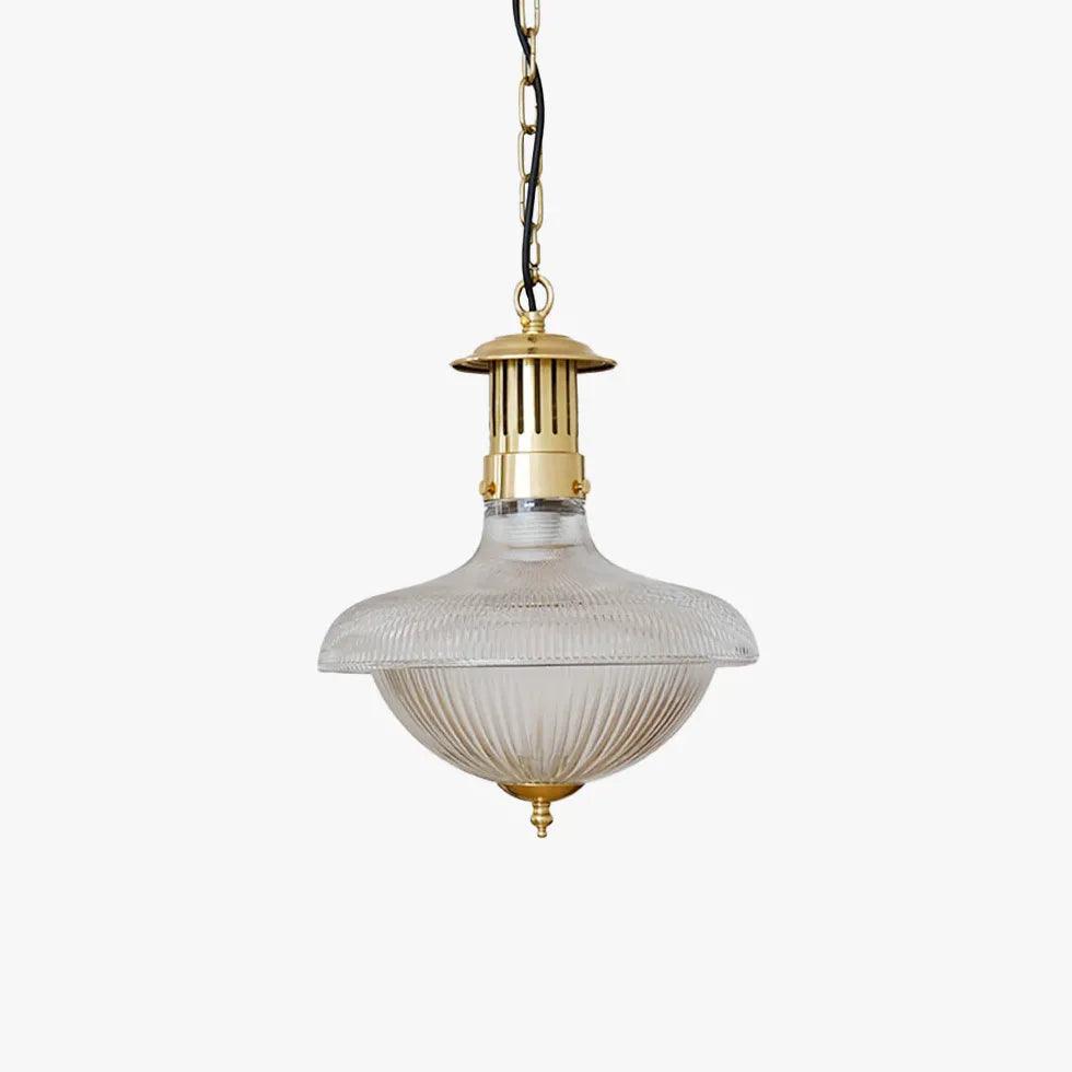 Textured Glass Shade Vintage Pendant Light - Clowas