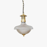 Textured Glass Shade Vintage Pendant Light - Clowas
