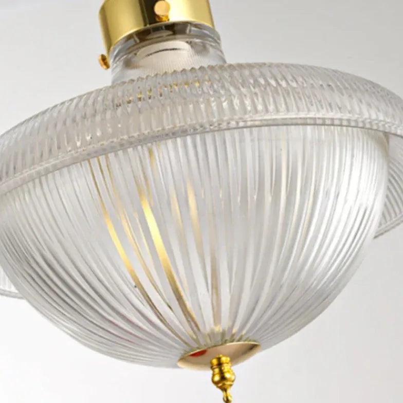 Textured Glass Shade Vintage Pendant Light - Clowas