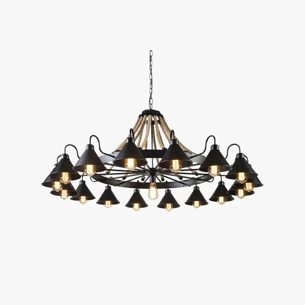 Wheel-Shaped Radiant Design Vintage Chandelier - Clowas