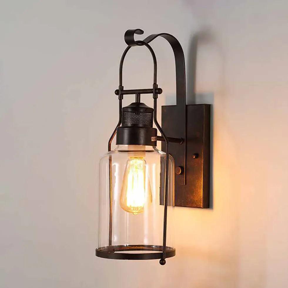 Iron Glass Lantern Vintage Wall Lights - Clowas