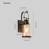 Iron Glass Lantern Vintage Wall Lights - Clowas