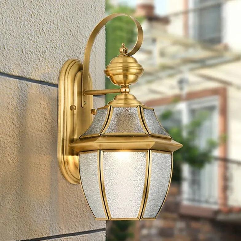 Vintage Brass Outdoor Lantern Lights - Clowas