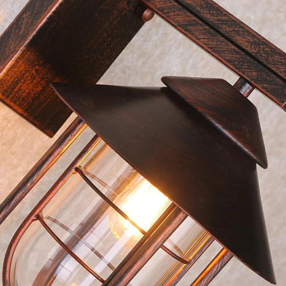 Corner Outdoor Lighting Black Glass - Clowas