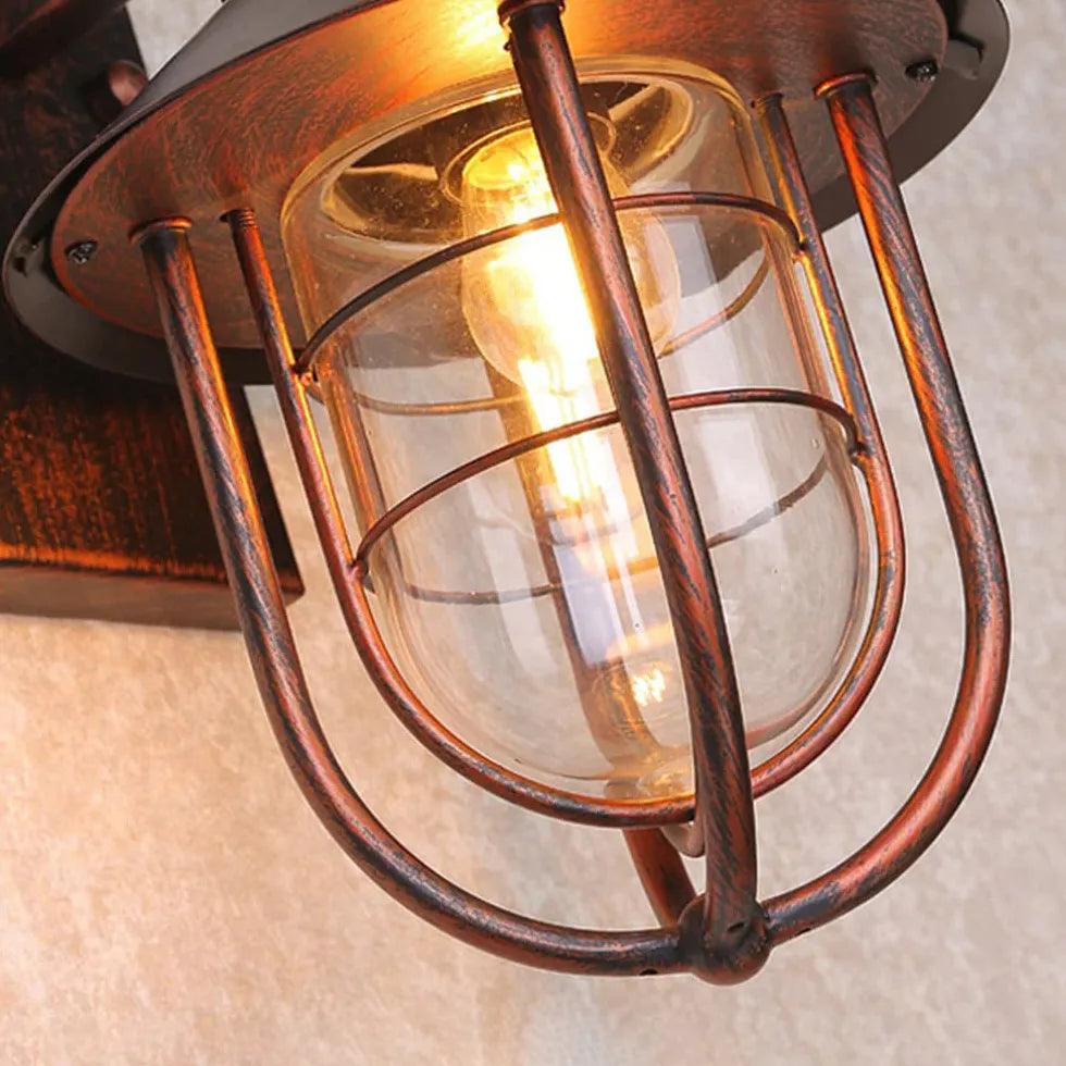 Corner Outdoor Lighting Black Glass - Clowas