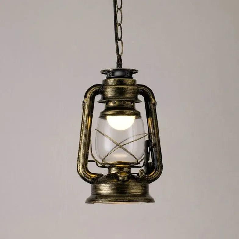 Lantern-Shaped Vintage Industrial Pendant Light - Clowas