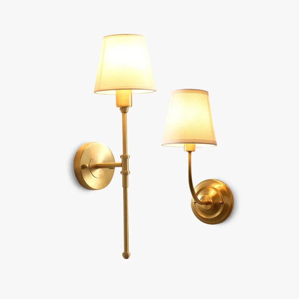 fabric wall lights indoor gold - Clowas