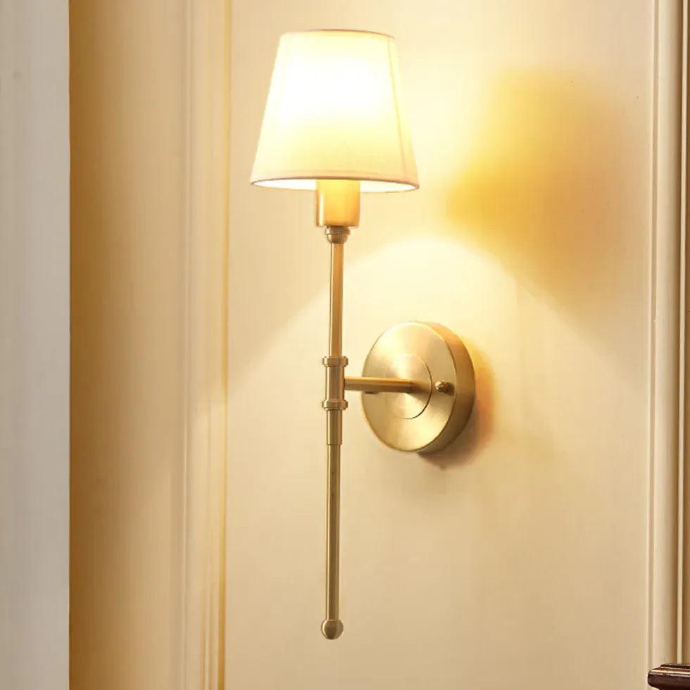 fabric wall lights indoor gold - Clowas