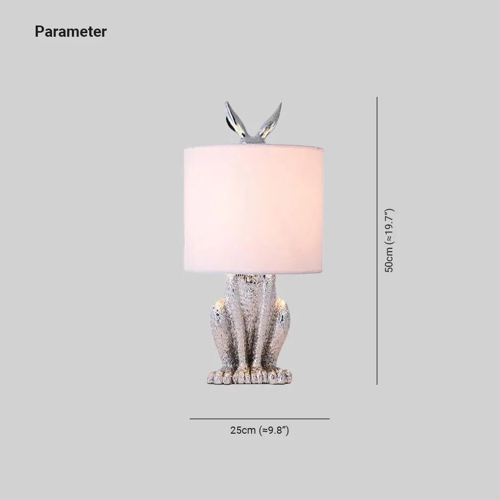 Rabbit Cylinder Shape Bedside Table Lamp - Clowas