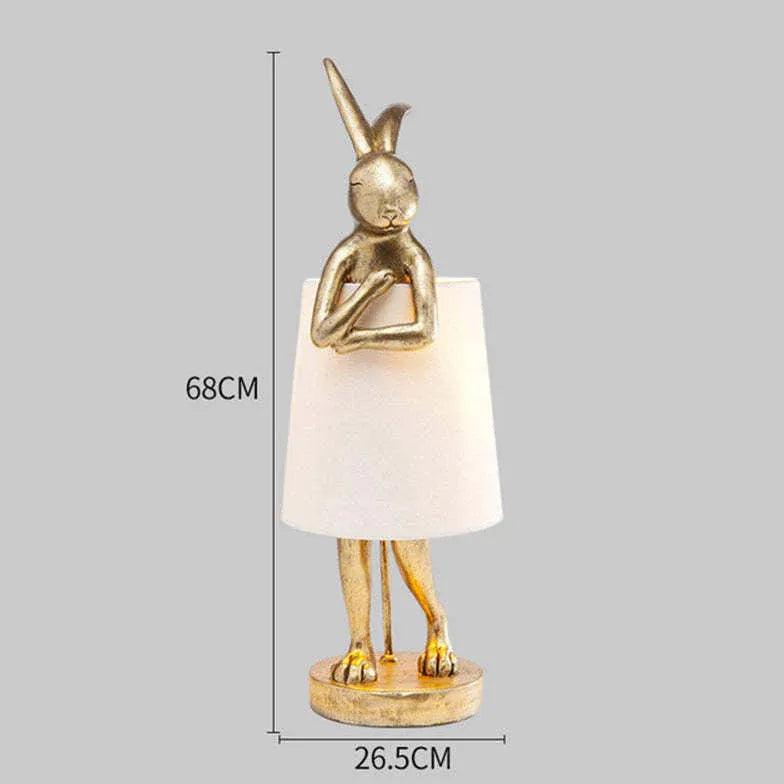 White Rabbit-Shaped Modern Bedside Table Lamp - Clowas