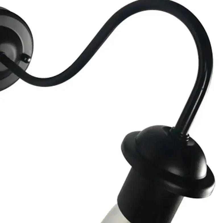 Black Single-Arm Exposed Bulb Wall Lamp - Clowas