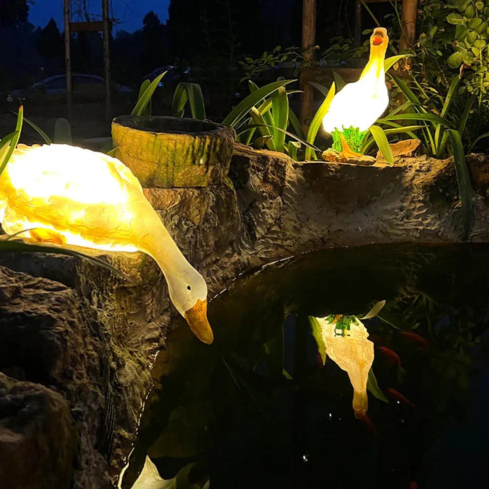 Animal Duck Goose Landscape Decoration Floor Lamp - Clowas