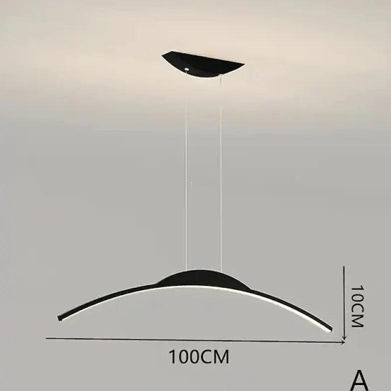 Arched Curve Minimalist Dining Room Pendant Light - Clowas