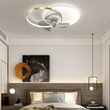 Crossed Ring Design LED Bedroom Fan Light - Clowas