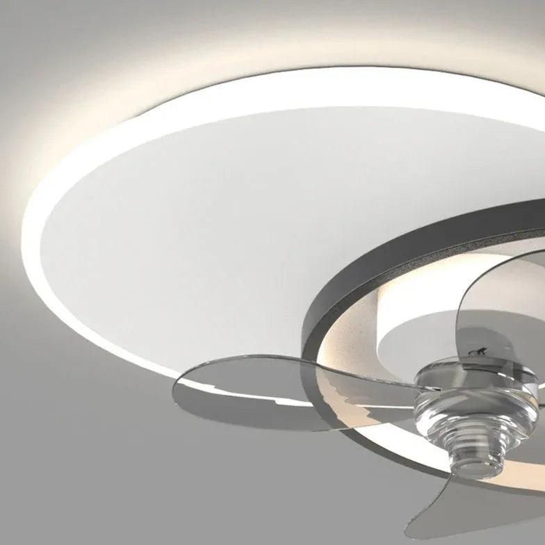 Crossed Ring Design LED Bedroom Fan Light - Clowas