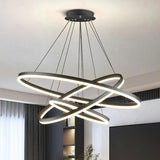 Multi-Ring Modern Black LED Pendant Light - Clowas