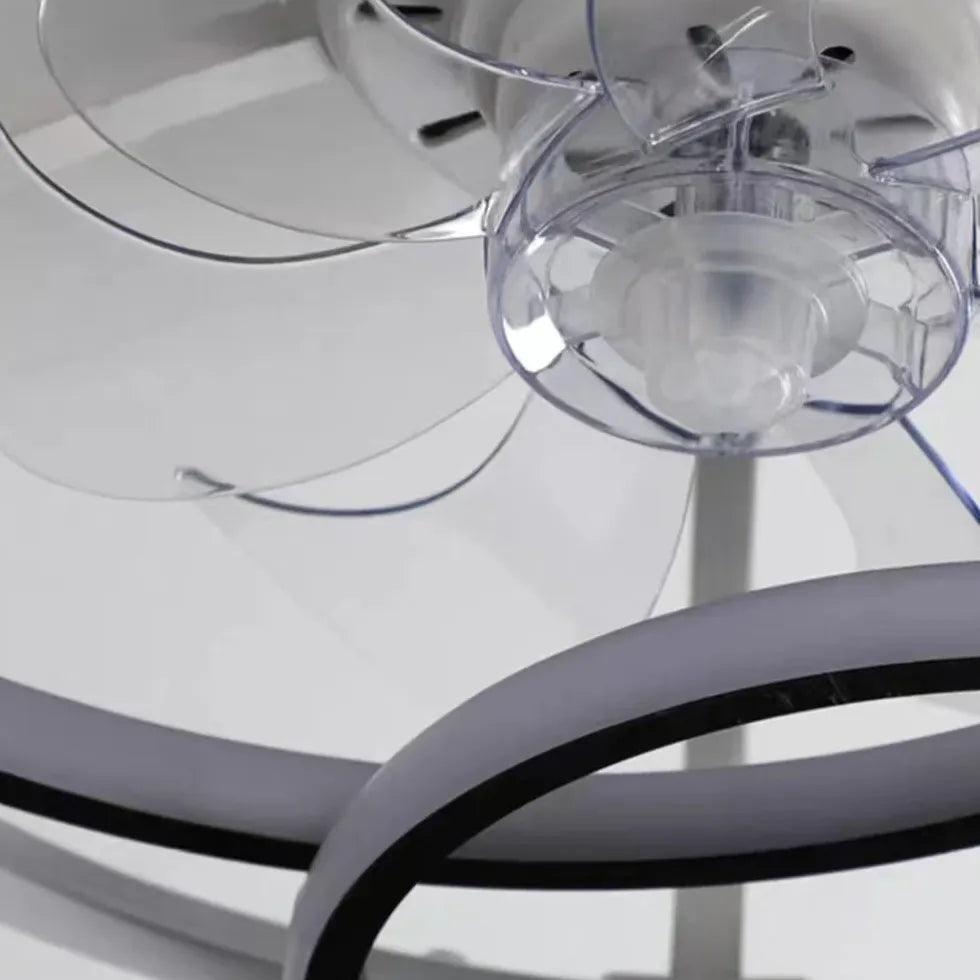 Crossed Ring Design LED Ceiling Fan Light - Clowas