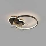 Double Ring Modern LED Ceiling Fan Light - Clowas