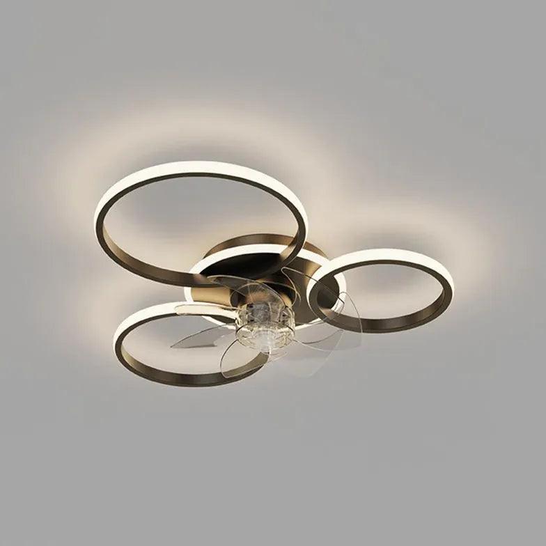 Double Ring Modern LED Ceiling Fan Light - Clowas