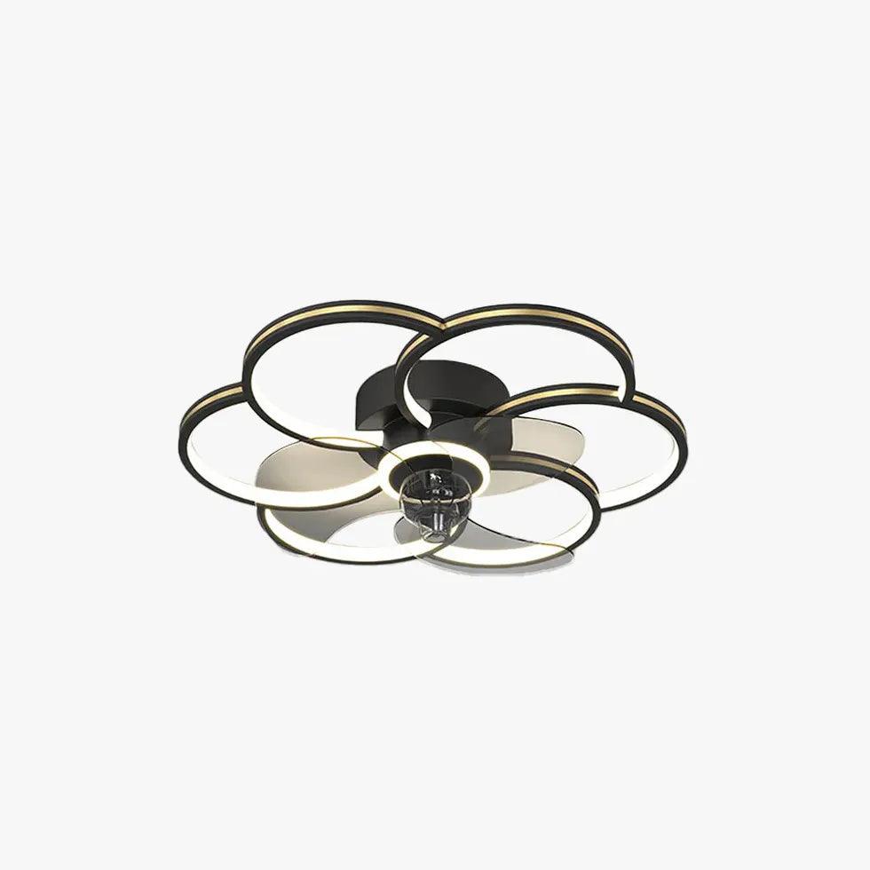 Flower-shaped Design LED Modern Ceiling Fan Light - Clowas