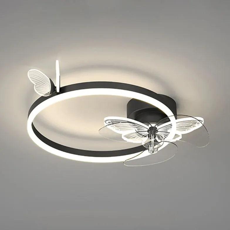 Flower-shaped Design LED Modern Ceiling Fan Light - Clowas