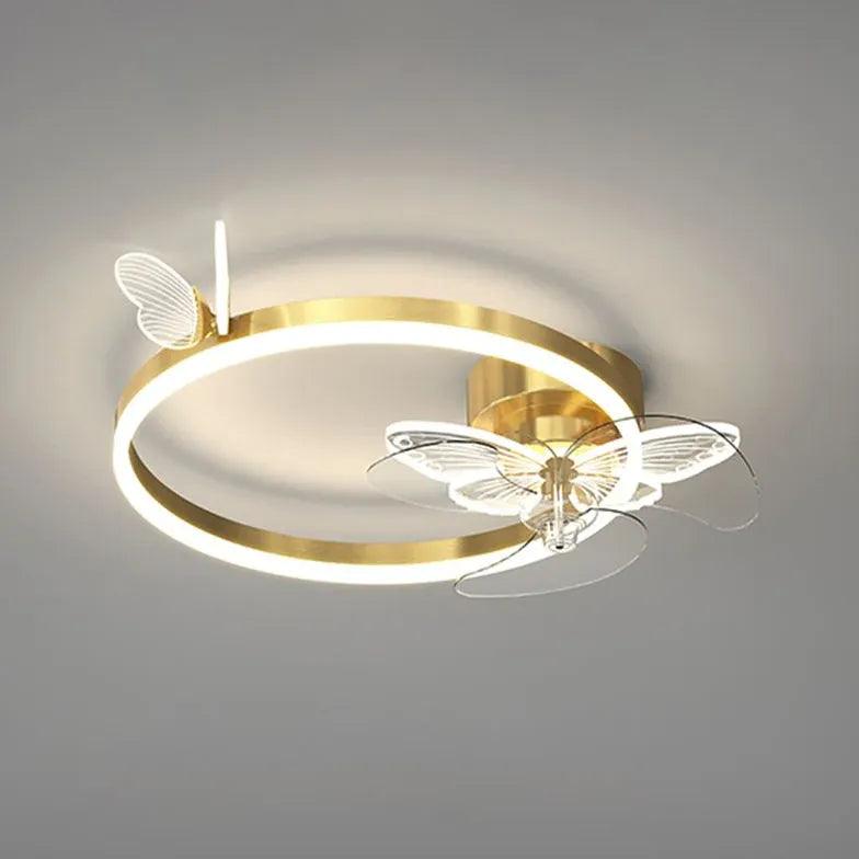 Flower-shaped Design LED Modern Ceiling Fan Light - Clowas