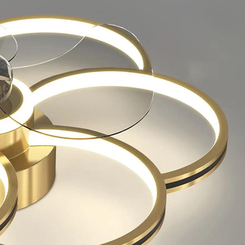 Flower-shaped Design LED Modern Ceiling Fan Light - Clowas