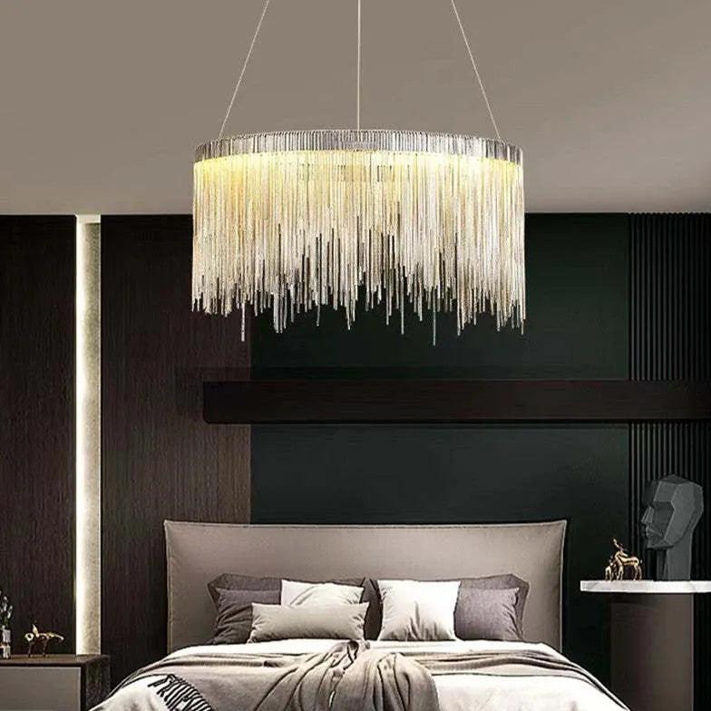 Ring-shaped Tassel Modern Luxury Pendant Light - Clowas
